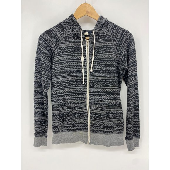 Zumiez Zine print zip-up hoodie size XS - Picture 1 of 2